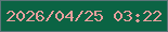 文字の大きさ：1、枠の色：5d7579、背景の色：0b6444、文字の色：e79f9d 無料ブログパーツのブログ時計