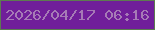 文字の大きさ：5、枠の色：5d7a50、背景の色：701e9a、文字の色：a67ab6 無料ブログパーツのブログ時計