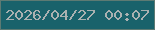 文字の大きさ：1、枠の色：5d7a73、背景の色：19626b、文字の色：aab1b1 無料ブログパーツのブログ時計