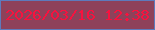 文字の大きさ：3、枠の色：5d7abc、背景の色：8e415a、文字の色：f7123f 無料ブログパーツのブログ時計