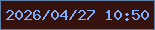 文字の大きさ：4、枠の色：5d7ea2、背景の色：36120f、文字の色：7fafff 無料ブログパーツのブログ時計