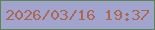 文字の大きさ：3、枠の色：5d8353、背景の色：a1a4cd、文字の色：ad6650 無料ブログパーツのブログ時計