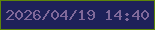 文字の大きさ：3、枠の色：5d8509、背景の色：1e2159、文字の色：80699a 無料ブログパーツのブログ時計