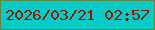 文字の大きさ：3、枠の色：5d8742、背景の色：05ccc7、文字の色：891c02 無料ブログパーツのブログ時計