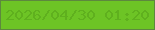 文字の大きさ：1、枠の色：5d883e、背景の色：6dc425、文字の色：5fb01e 無料ブログパーツのブログ時計
