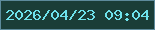 文字の大きさ：3、枠の色：5d8a9b、背景の色：1a3d37、文字の色：6ee2ec 無料ブログパーツのブログ時計
