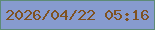 文字の大きさ：4、枠の色：5d8b77、背景の色：879bcf、文字の色：7f5221 無料ブログパーツのブログ時計