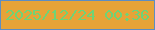 文字の大きさ：3、枠の色：5d8dc3、背景の色：e7a338、文字の色：6fd376 無料ブログパーツのブログ時計