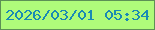 文字の大きさ：1、枠の色：5d9055、背景の色：affb7a、文字の色：198ab4 無料ブログパーツのブログ時計