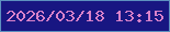 文字の大きさ：1、枠の色：5d90bf、背景の色：181682、文字の色：d982ca 無料ブログパーツのブログ時計