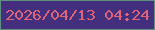 文字の大きさ：4、枠の色：5d9281、背景の色：432f7d、文字の色：de6479 無料ブログパーツのブログ時計
