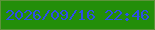 文字の大きさ：5、枠の色：5d933a、背景の色：238e09、文字の色：2d4ee8 無料ブログパーツのブログ時計