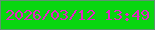 文字の大きさ：3、枠の色：5d946e、背景の色：09d60f、文字の色：e424c6 無料ブログパーツのブログ時計