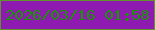 文字の大きさ：3、枠の色：5d952a、背景の色：8e1ab1、文字の色：149701 無料ブログパーツのブログ時計