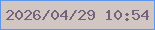 文字の大きさ：4、枠の色：5d96ef、背景の色：d1c6c1、文字の色：76627a 無料ブログパーツのブログ時計
