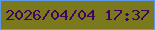 文字の大きさ：4、枠の色：5d98eb、背景の色：7a791d、文字の色：400360 無料ブログパーツのブログ時計