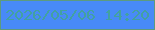 文字の大きさ：4、枠の色：5d9b7e、背景の色：488af7、文字の色：42a1a1 無料ブログパーツのブログ時計