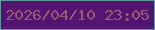文字の大きさ：1、枠の色：5d9b9d、背景の色：521572、文字の色：9b5b72 無料ブログパーツのブログ時計