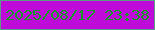 文字の大きさ：4、枠の色：5d9c84、背景の色：be0bda、文字の色：149628 無料ブログパーツのブログ時計