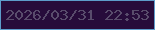 文字の大きさ：4、枠の色：5d9ccb、背景の色：270c3b、文字の色：594c6c 無料ブログパーツのブログ時計
