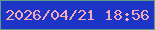 文字の大きさ：2、枠の色：5d9d86、背景の色：1d35c7、文字の色：f5abb7 無料ブログパーツのブログ時計