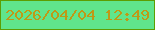 文字の大きさ：5、枠の色：5d9e02、背景の色：60e58c、文字の色：bf9916 無料ブログパーツのブログ時計