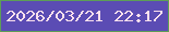 文字の大きさ：1、枠の色：5d9e57、背景の色：5b4cb4、文字の色：fce1ed 無料ブログパーツのブログ時計