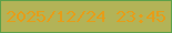 文字の大きさ：4、枠の色：5da049、背景の色：b3b357、文字の色：e69d19 無料ブログパーツのブログ時計