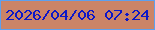 文字の大きさ：1、枠の色：5da0ee、背景の色：cb8467、文字の色：0d17c8 無料ブログパーツのブログ時計