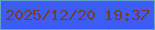 文字の大きさ：4、枠の色：5da2c4、背景の色：3d5cf2、文字の色：773f27 無料ブログパーツのブログ時計