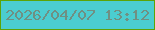 文字の大きさ：1、枠の色：5da306、背景の色：4bcdd0、文字の色：6f9083 無料ブログパーツのブログ時計