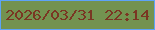 文字の大きさ：1、枠の色：5da3f8、背景の色：739250、文字の色：7a3623 無料ブログパーツのブログ時計