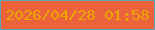 文字の大きさ：4、枠の色：5da4b7、背景の色：eb623b、文字の色：eaa603 無料ブログパーツのブログ時計