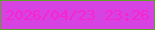 文字の大きさ：2、枠の色：5da527、背景の色：d742e2、文字の色：f924cc 無料ブログパーツのブログ時計