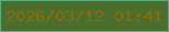 文字の大きさ：4、枠の色：5dae7e、背景の色：4c6e2d、文字の色：896e11 無料ブログパーツのブログ時計