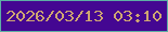 文字の大きさ：2、枠の色：5dafa5、背景の色：440792、文字の色：cea671 無料ブログパーツのブログ時計