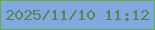 文字の大きさ：1、枠の色：5db044、背景の色：83a7df、文字の色：4f8850 無料ブログパーツのブログ時計