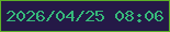 文字の大きさ：4、枠の色：5db127、背景の色：251947、文字の色：36b87a 無料ブログパーツのブログ時計