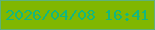 文字の大きさ：1、枠の色：5db27a、背景の色：80b701、文字の色：13b87d 無料ブログパーツのブログ時計