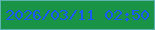 文字の大きさ：4、枠の色：5db3af、背景の色：199345、文字の色：1a58fc 無料ブログパーツのブログ時計