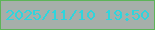 文字の大きさ：2、枠の色：5db458、背景の色：a6afaa、文字の色：2ed5dd 無料ブログパーツのブログ時計