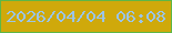 文字の大きさ：2、枠の色：5db747、背景の色：cfa90b、文字の色：9bc5e7 無料ブログパーツのブログ時計