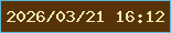 文字の大きさ：4、枠の色：5db7d8、背景の色：573307、文字の色：eeecb2 無料ブログパーツのブログ時計
