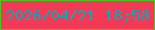 文字の大きさ：3、枠の色：5dba29、背景の色：f13b56、文字の色：11a6b4 無料ブログパーツのブログ時計