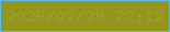 文字の大きさ：4、枠の色：5dbce7、背景の色：939618、文字の色：9c9b3a 無料ブログパーツのブログ時計