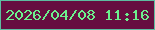 文字の大きさ：1、枠の色：5dbda0、背景の色：660e40、文字の色：6cf08d 無料ブログパーツのブログ時計