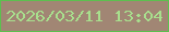 文字の大きさ：1、枠の色：5dbf4f、背景の色：a18674、文字の色：a8df8d 無料ブログパーツのブログ時計