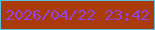 文字の大きさ：3、枠の色：5dc1de、背景の色：ab3a0b、文字の色：8f43e1 無料ブログパーツのブログ時計