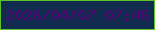 文字の大きさ：1、枠の色：5dc227、背景の色：102b4d、文字の色：54047b 無料ブログパーツのブログ時計