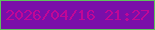 文字の大きさ：1、枠の色：5dc25c、背景の色：7a0ea9、文字の色：c10797 無料ブログパーツのブログ時計